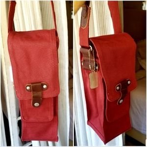 PARK B. SMITH CARGO WINE BAG WITH SHOULDER STRAP